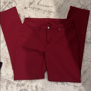 Red Casual Pants